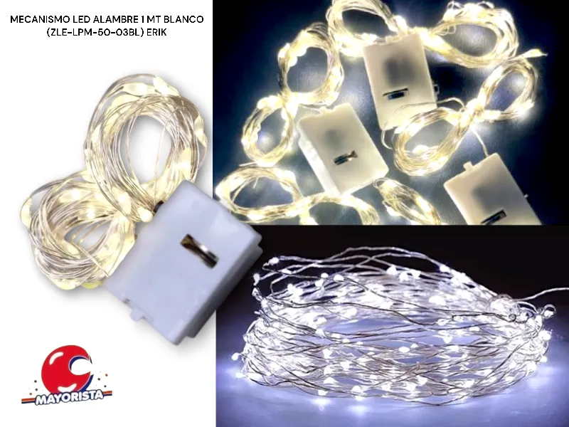 MECANISMO LED ALAMBRE 1 MT BLANCO (ZLE-LPM-01BL/YJ0669) YJ IMPORT
