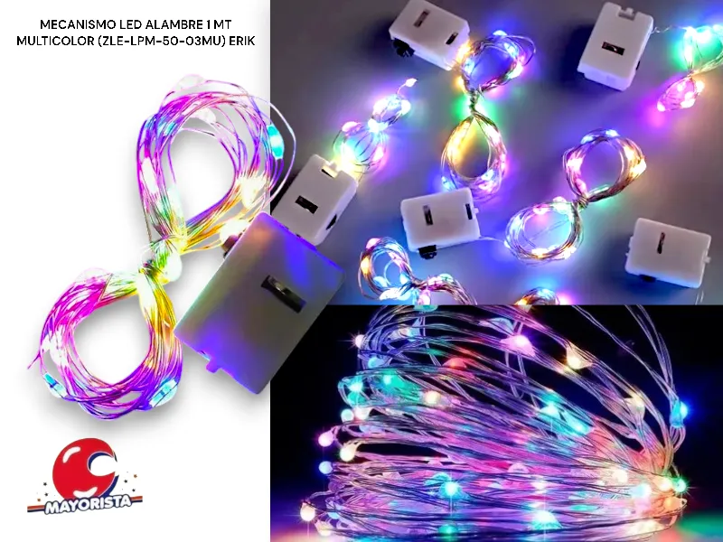 MECANISMO LED ALAMBRE 1 MT MULTICOLOR (ZLE-LPM-01MU/YJ0669) YJ IMPORT