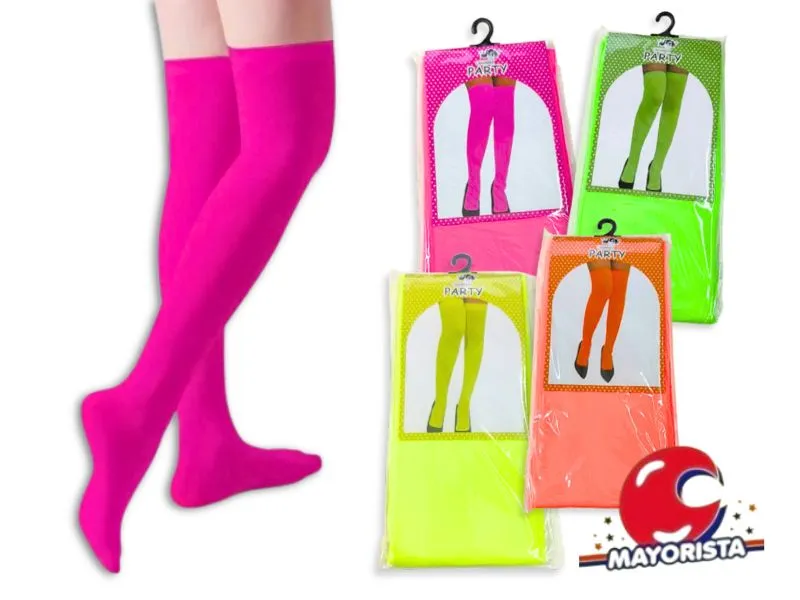 [2872] MEDIAS LARGAS FLUO 4 COLORES (ZLE-COT-06-03) ERIK