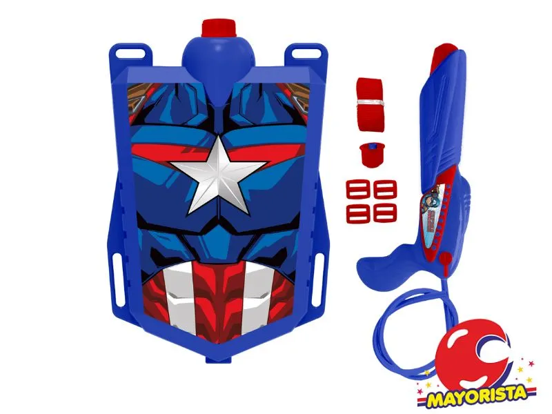 MOCHILA LANZA AGUA CAPITAN AMERICA 47X36 (8473) KADA