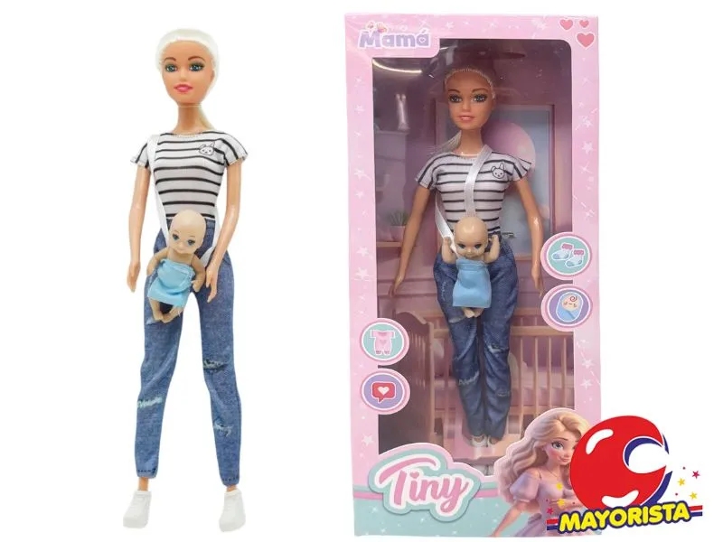 MUNECA TINY CON SU HIJA CAJA 33X12 (56639) KADA