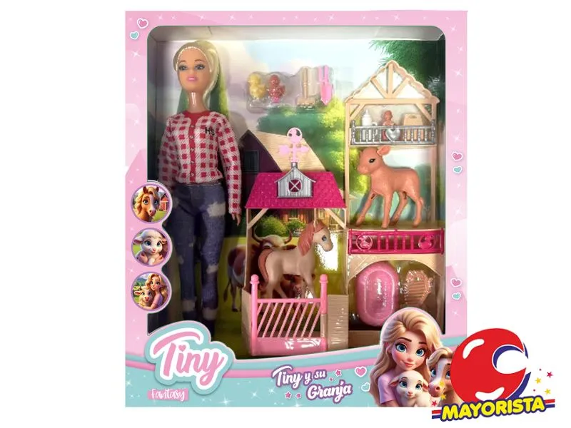 MUNECA TINY Y SU GRANJA CAJA 28X32 (55860) KADA