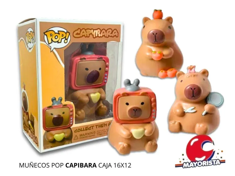 MUNECOS POP CAPIBARA CAJA 16X12 - SOL
