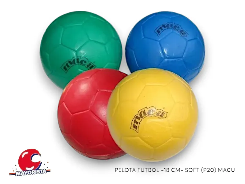 [1728] PELOTA FUTBOL 18 CM SOFT (P20) MACU