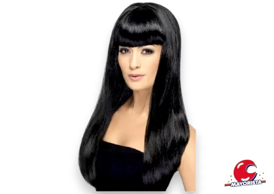 PELUCA LACIA LARGA NEGRA (YJ0695) YJ IMPORT