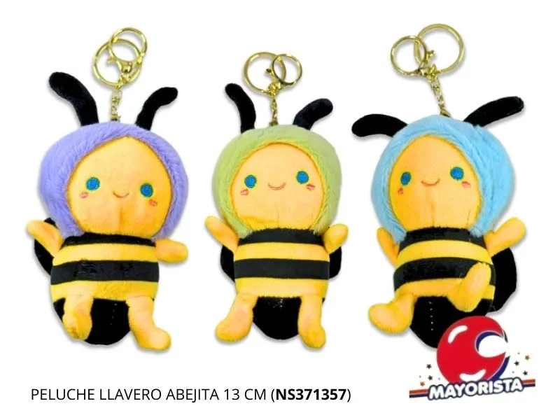 [3713572024035] PELUCHE LLAVERO ABEJITA 13 CM (NS371357) BERKMA