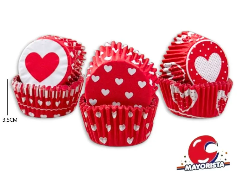 [2764] PIROTINES N 10 X 25 CORAZONES ROJO (CONVIDA)
