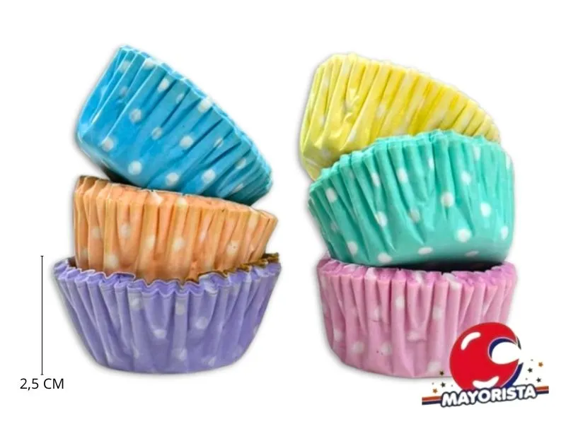 PIROTINES N 8 X 25 PASTEL LUNARES VS COLORES (CONVIDA)