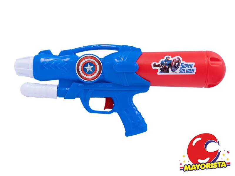 PISTOLA LANZA AGUA 36X17 CAPITAN AMERICA (8571) KADA