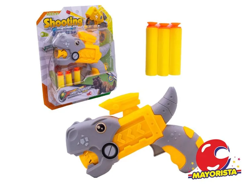 PISTOLA LANZA DARDOS DINOSAURIO BLISTER 23X20 (54490) KADA