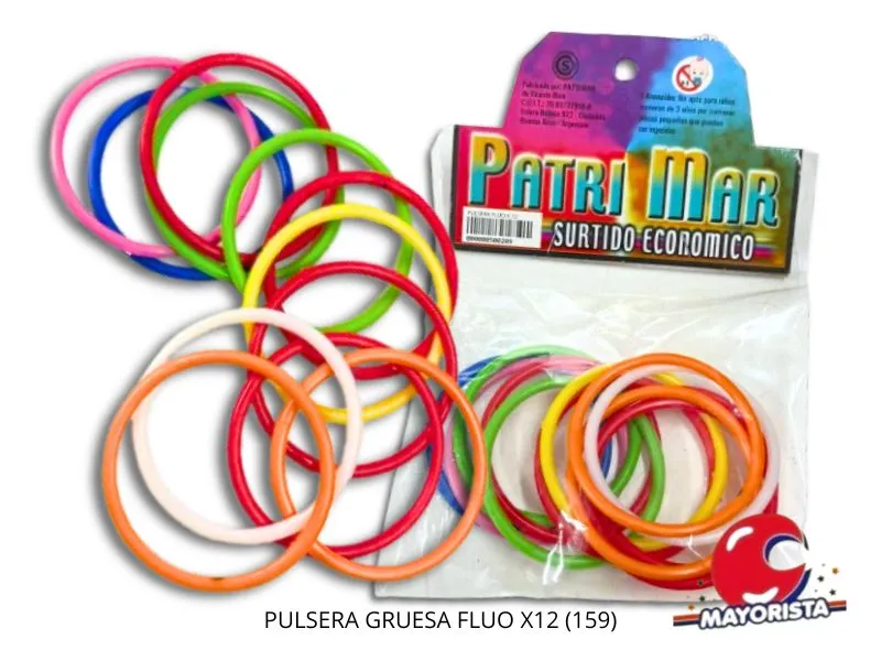 PULSERA GRUESA FLUO X12 (159) PATRIMAR