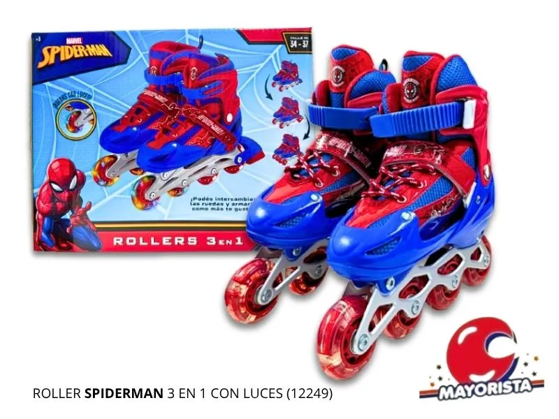 ROLLER SPIDERMAN 3 EN 1 CON LUCES (12249) KADA