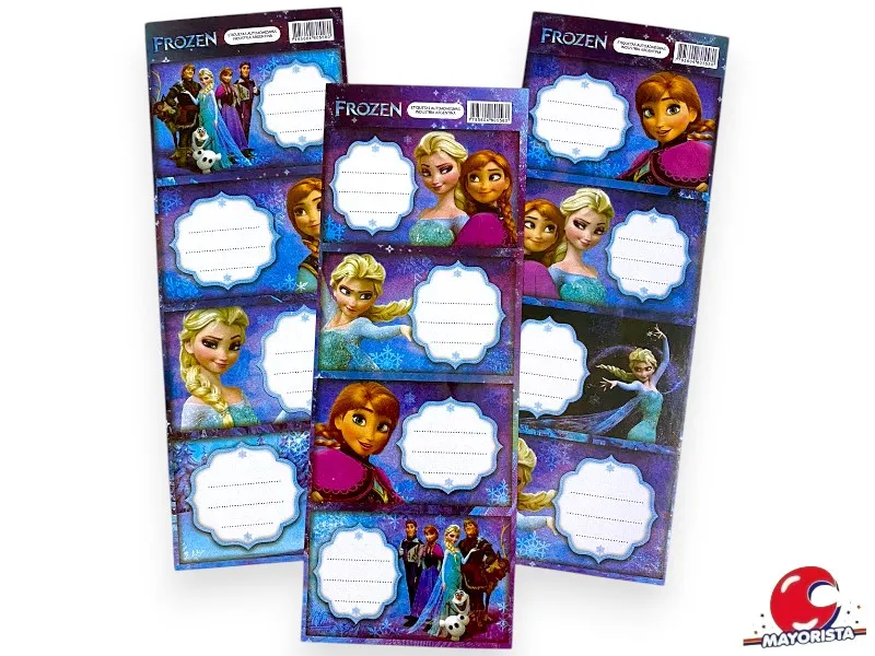 ROTULOS PERSONAJES X4 FROZEN