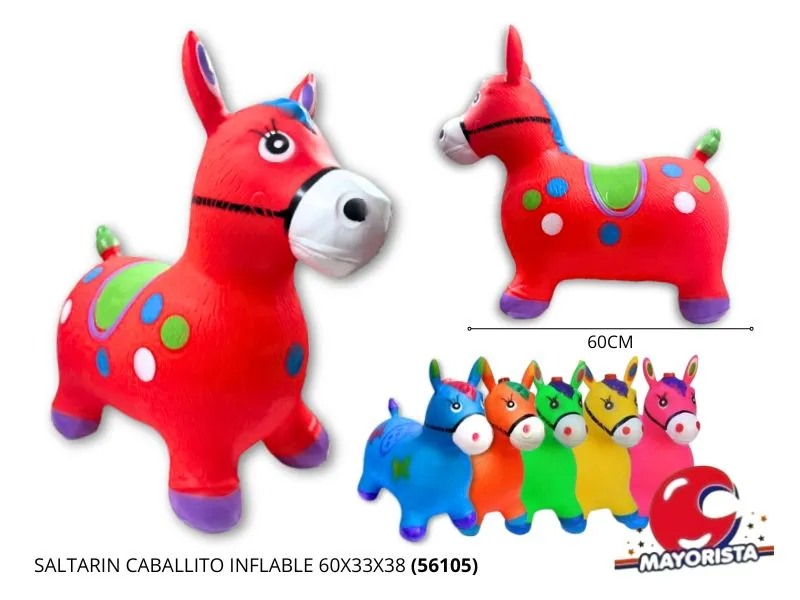 SALTARIN CABALLITO INFLABLE 60X33X38 (56105) KADA