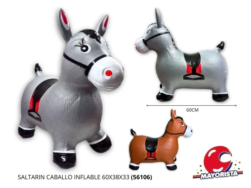 SALTARIN CABALLO INFLABLE 60X38X33 (56106) KADA
