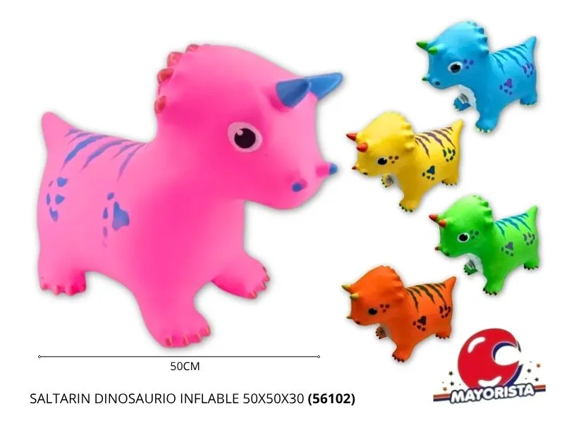 [7450077061337] SALTARIN DINOSAURIO INFLABLE 50X50X30 (56102) KADA