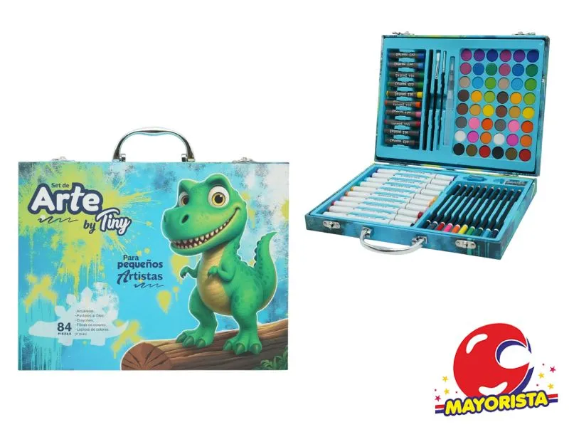 SET DE ARTE DINOSAURIOS VALIJA 84 PZAS 30X23 (56571) KADA