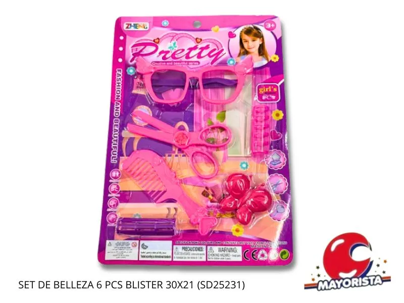 SET DE BELLEZA 6 PCS BLISTER 30X21 (SD25231) BERKMA