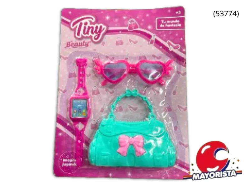 SET DE BELLEZA C/RELOJ, ANTEOJO Y CARTERA BLISTER 28X21 (53774) KADA