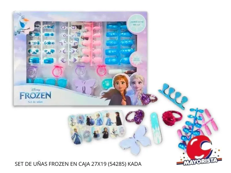 SET DE BELLEZA CON UNAS FROZEN EN CAJA 27X19 (54285) KADA