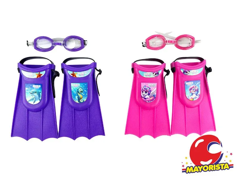 SET DE BUCEO ( PATAS DE RANA + ANTIPARRAS) BASE X (8842) KADA