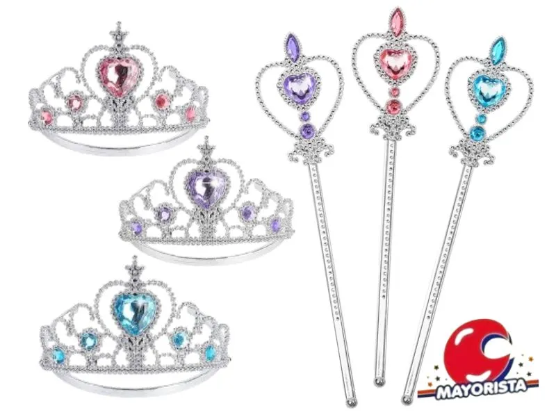 SET DE CORONA Y CETRO PRINCESA (YJ0726) YJ IMPORT