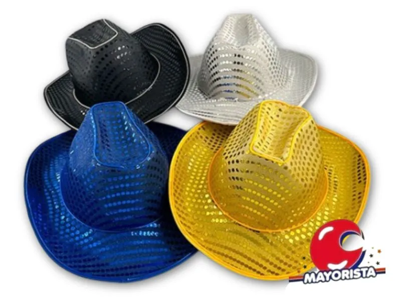 SOMBRERO COWBOY CON LENTEJUELAS (YJ0774) YJ IMPORT