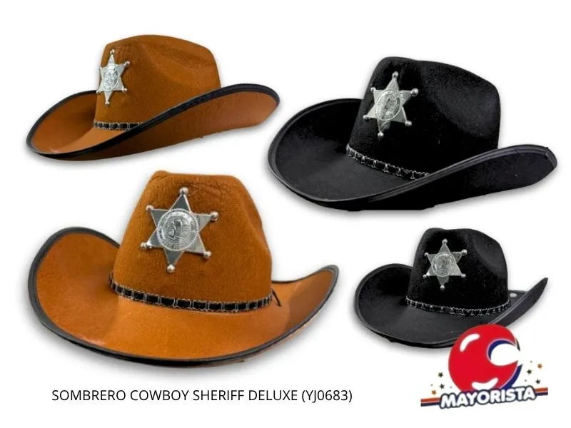 SOMBRERO COWBOY SHERIFF DELUXE (YJ0683) YJ IMPORT