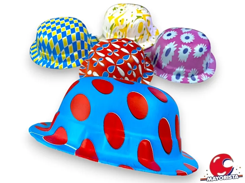 SOMBRERO PLASTICO X 25 BOMBIN FANTASIA X 1 (G105) HERRERA