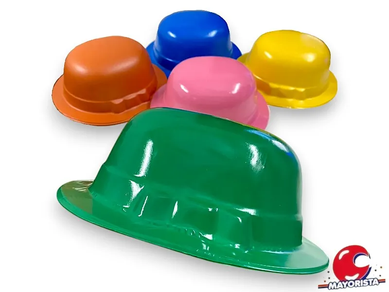 SOMBRERO PLASTICO X 25 BOMBIN LISO X 1 (G104) HERRERA