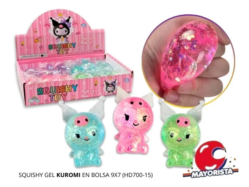 [4206] SQUISHY KUROMI EN BOLSA 9X7 - SOL