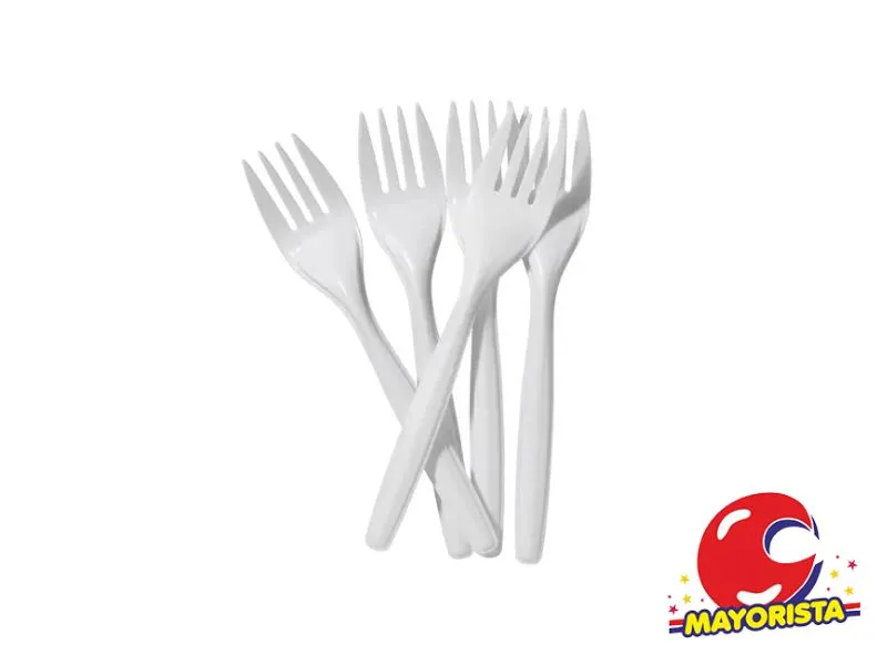 TENEDORES BLANCOS X 10 - POLYMEROS