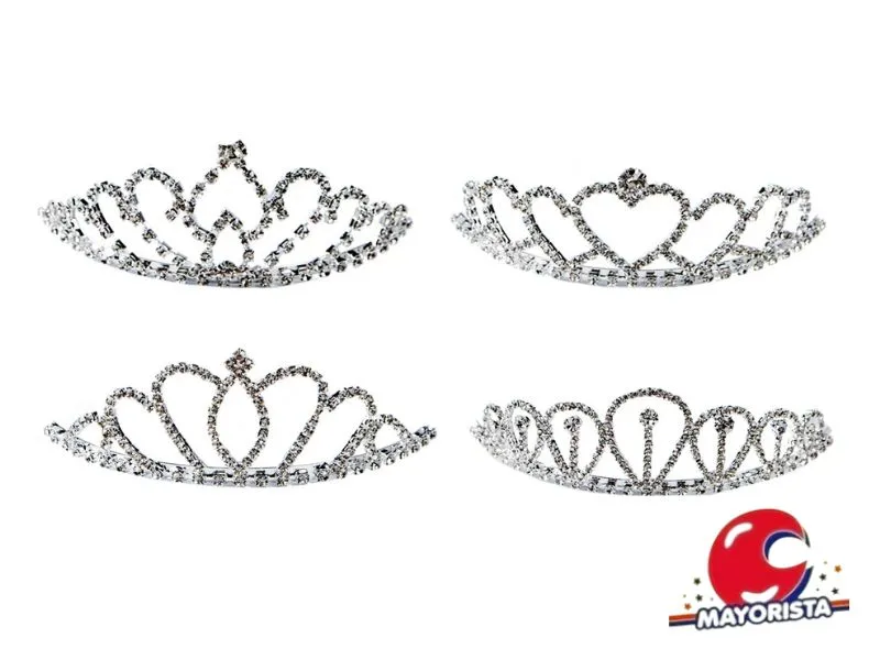 TIARA METAL CON ENCASTRE DIAMANTES (YJ0627) YJ IMPORT