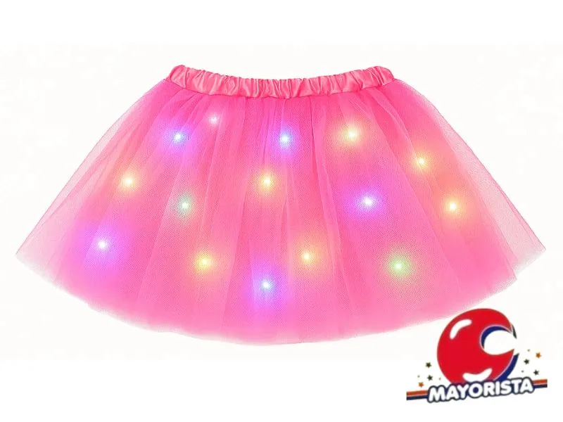 [6189] TUTU CON LUZ ROSA (YJ0730) YJ IMPORT