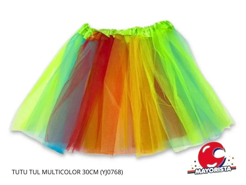 TUTU TUL MULTICOLOR 30CM (YJ0768) YJ IMPORT
