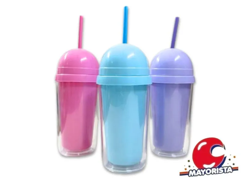 VASO TERMICO PASTEL TAPA ESFERA Y SORBETE (10056) STILO