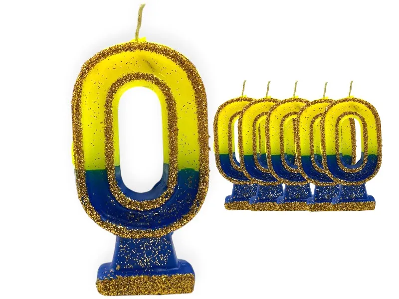 [1924] VELA NUMEROTE 0 BOCA C/GIBRE X 1 (X10) - VELAS MULTICOLOR