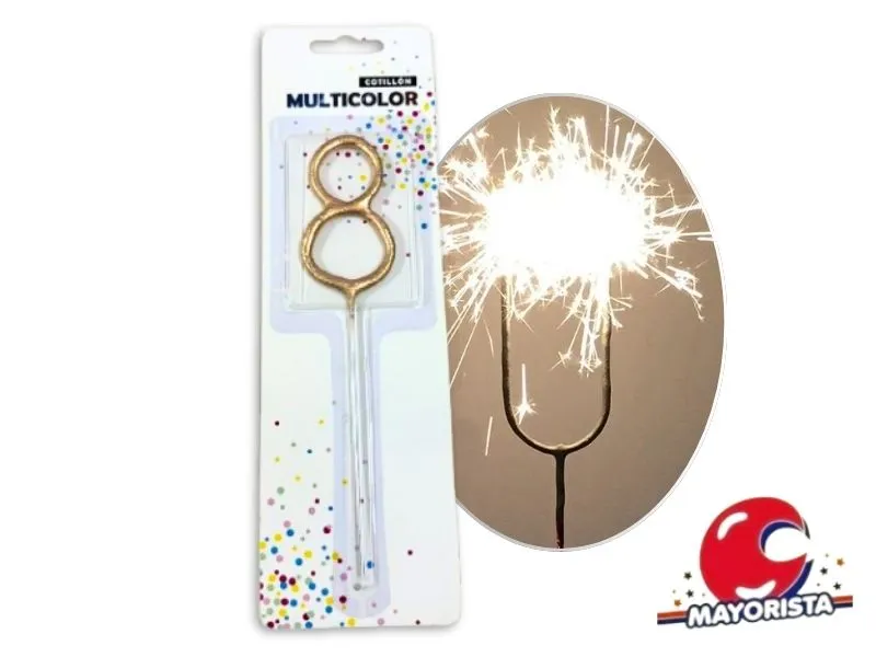 VELA SPARKLE N 8 DORADA (13678DR) CADENACI