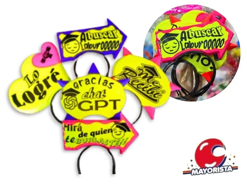 VINCHA PLASTICA FIESTA EGRESADO (5037) TRIGGER PACK