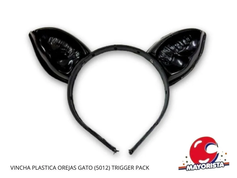 [3790] VINCHA PLASTICA OREJAS GATO (5012) TRIGGER PACK