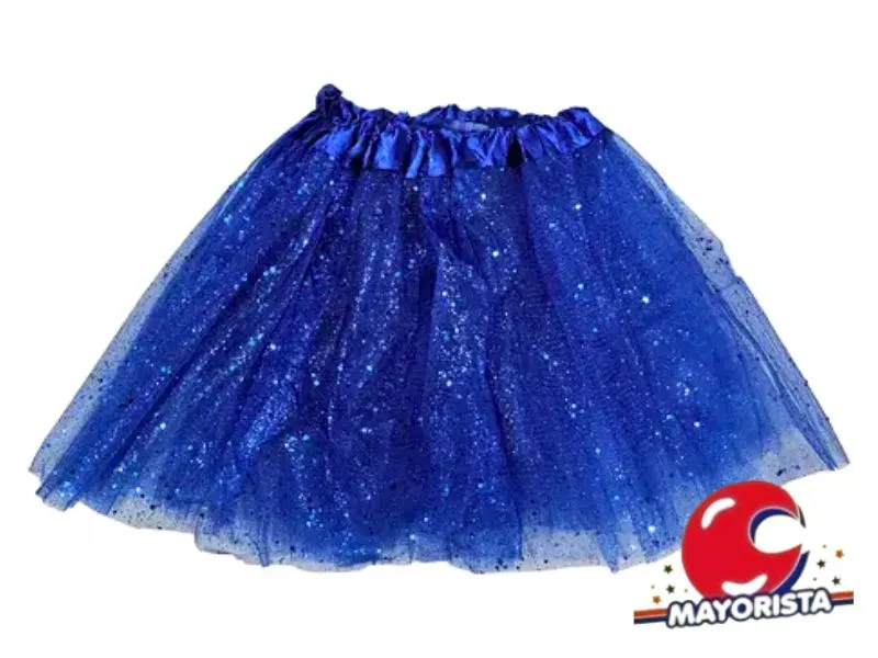TUTU TUL AZUL C/BRILLO (YJ0365) YJ IMPORT