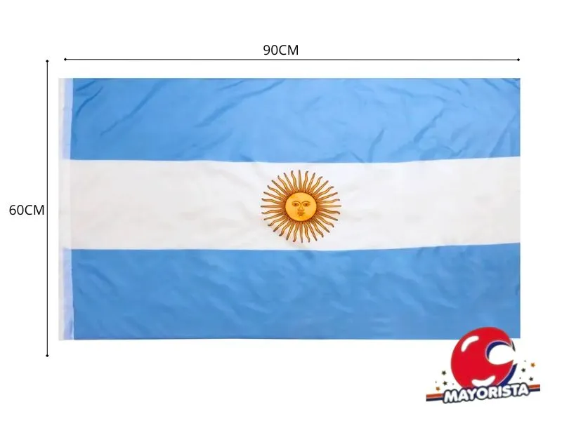 [7798354555989] BANDERA ARGENTINA DE TELA 60X90 CM (LY6090) LCOST