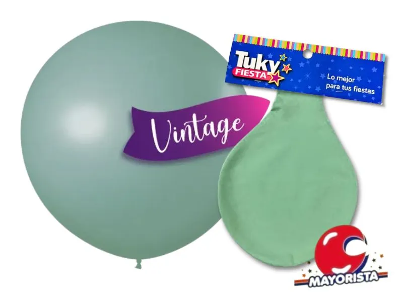 GLOBO PINATA MEGA X1 VINTAGE VERDE OLIVA - TUKY