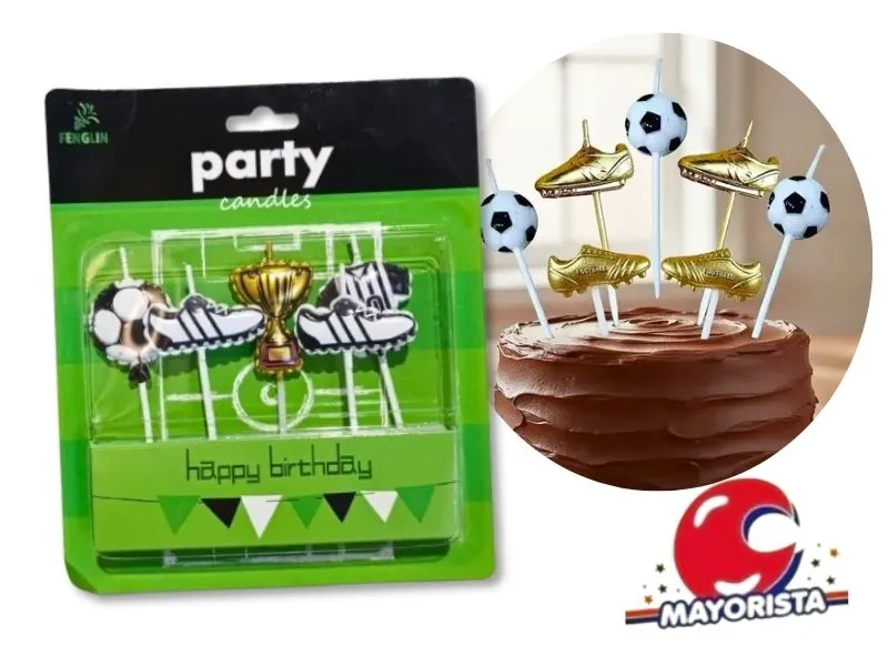 [6902512131590] VELAS X 5 BOTINES, CAMISETA, PELOTA Y COPA (Y1213-VE159) CHG