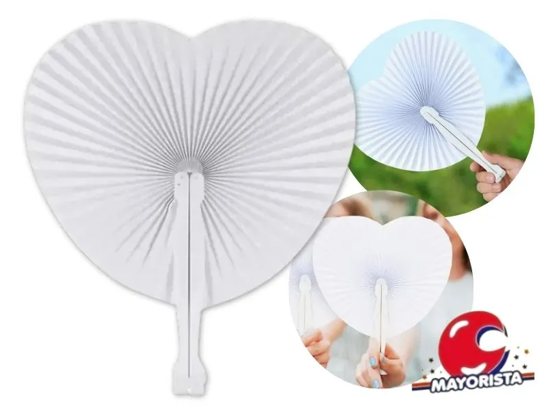 [7796120260105] ABANICO CORAZON BLANCO (ZLE-BAB-06-01) ERIK