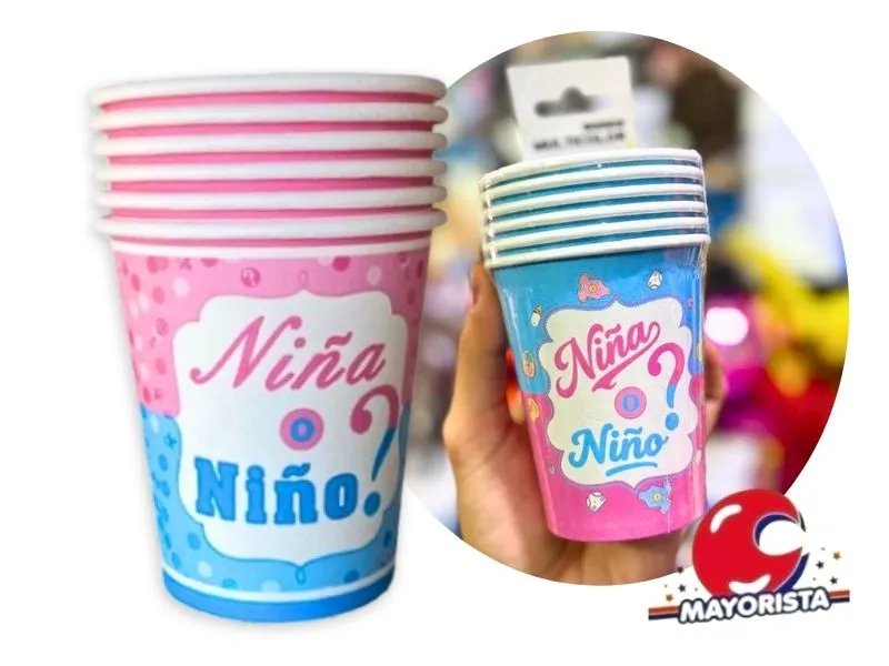 VASOS X 6 REVELACION DE SEXO (4704) CADENACI