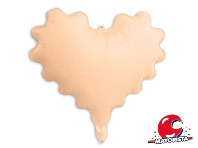 [1450] GLOBO MYLAR 18 CORAZON ONDULADO PASTEL ARENA (Y1385-1265) CHG
