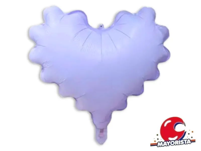 [1470] GLOBO MYLAR 18 CORAZON ONDULADO PASTEL LILA (Y1385-1265) CHG