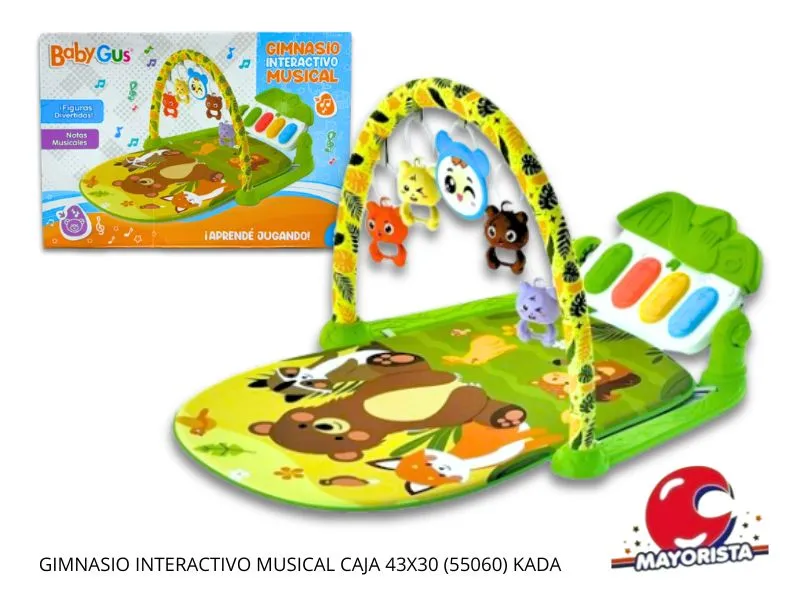[7453105020313] GIMNASIO INTERACTIVO MUSICAL C/PIANO BABYGUS CAJA 74X56 (55060) KADA