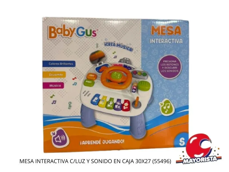 MESA INTERACTIVA C/LUZ Y SONIDO EN CAJA 30X27 (55496) KADA